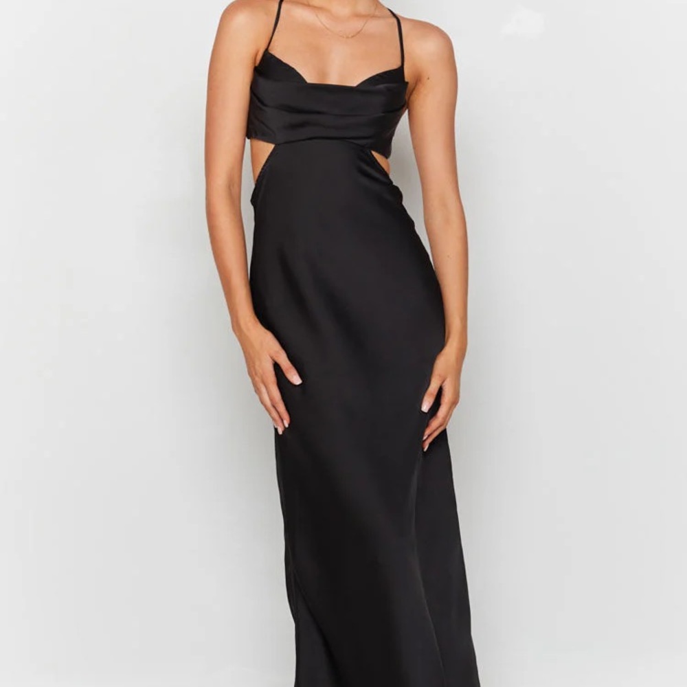 Beginning Boutique Taleah Cut Out Maxi Dress Black